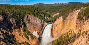 national park waterfall scenary