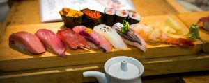 sushi in Tokyo