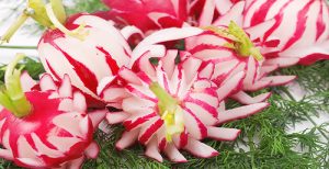 radish carving flowers