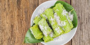 Kuih Dadar crepes from Malaysia