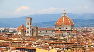 View of Florence cathedral and duomo