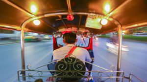 Driver in a tuk tuk