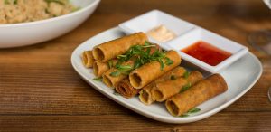 Filipino lumpia spring rolls