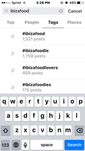 ibiza food Instagram search