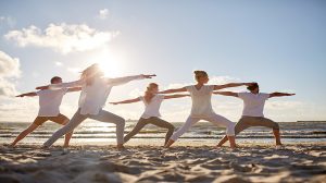 meditation on beach