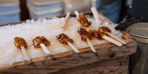 Maple Taffy dessert from Canada