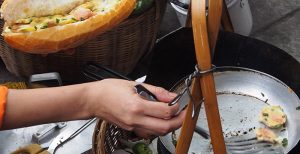 street food banh mi in vietnam